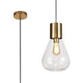 Opal Narrow Pendant, 1 x E27, Ancient Brass/Clear Glass additional 5