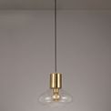Opal Wide Pendant, 1 x E27, Ancient Brass/Clear Glass additional 2