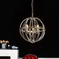 Christina Medium Round Pendant, 3 Light E27, Polished Nickel additional 1