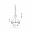 Christina Teardrop Pendant, 1 Light E27, Polished Nickel additional 13