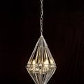 Christina Diamond Pendant, 3 Light E27, Polished Nickel additional 1