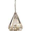 Christina Diamond Pendant, 3 Light E27, Polished Nickel additional 5