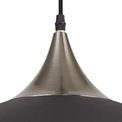 Alicia 50cm Large Pendant, 1 x E27, Graphite/Satin Nickel additional 5