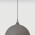 Alicia 50cm Large Pendant, 1 x E27, Sand Grey/Satin Nickel additional 1