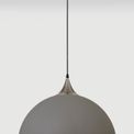 Alicia 50cm Large Pendant, 1 x E27, Sand Grey/Satin Nickel additional 2