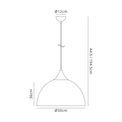 Alicia 50cm Large Pendant, 1 x E27, Sand Grey/Satin Nickel additional 8