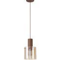 Brita Adjustable E27, Mocha/Amber Glass Single Pendant Light additional 9