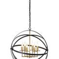 Gale Pendant, 6 x E14, Black/Gold additional 5