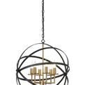Gale Pendant, 6 x E14, Black/Gold additional 7