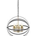 Gale Pendant, 6 x E14, Black/Gold additional 8