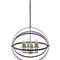 Gale Pendant, 6 x E14, Black/Gold additional 10