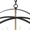 Gale Pendant, 6 x E14, Black/Gold additional 12