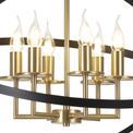 Gale Pendant, 6 x E14, Black/Gold additional 14
