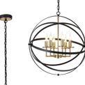 Gale Pendant, 6 x E14, Black/Gold additional 13