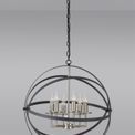 Gale Pendant, 6 x E14, Anthracite/Satin Nickel additional 2