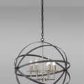 Gale Pendant, 6 x E14, Anthracite/Satin Nickel additional 1