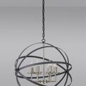 Gale Pendant, 6 x E14, Anthracite/Satin Nickel additional 4
