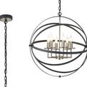 Gale Pendant, 6 x E14, Anthracite/Satin Nickel additional 12