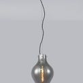 Zelda Pendant 28cm Round, 1 x E27, Chrome &amp; Smoke additional 1