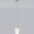 Zelda Pendant 17cm Round Light, 1 x E27, Chrome &amp; Clear additional 1