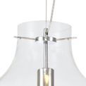Zelda Pendant 38cm Round, 1 x E27, Chrome &amp; Clear additional 8