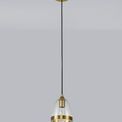 Kerry Ancient Brass &amp; Clear Pendant 15cm Cone, 1 x E27 (Max 20W) additional 1