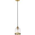 Kerry Pendant 15cm Dome, 1 x E27 (Max 20W), Ancient Brass &amp; Clear additional 4