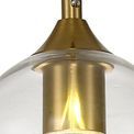 Kerry Pendant 15cm Dome, 1 x E27 (Max 20W), Ancient Brass &amp; Clear additional 5
