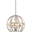 Christina Large Round Pendant, 6 Light E27, Polished Nickel additional 5