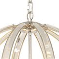 Christina Large Round Pendant, 6 Light E27, Polished Nickel additional 6