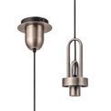 Angela Suspension Kit, 1 x E27, Antique Silver/Matt Black additional 3