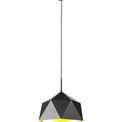 Isla Single Pendant, 1 Light Adjustable E27, Matt Black/Gold Inner additional 4