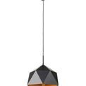 Isla Single Pendant, 1 Light Adjustable E27, Matt Black/Gold Inner additional 5
