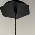 Isla Single Pendant, 1 Light Adjustable E27, Matt Black/Gold Inner additional 3