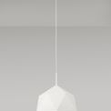 Isla Single Pendant, 1 Light Adjustable E27, White/Silver Inner additional 2
