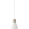 Opal Narrow Pendant, 1 x E27, Satin Nickel/Opal Glass &amp; Clear Twisted Cable additional 4
