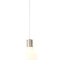 Opal Narrow Pendant, 1 x E27, Satin Nickel/Opal Glass &amp; Clear Twisted Cable additional 3
