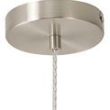 Opal Narrow Pendant, 1 x E27, Satin Nickel/Opal Glass &amp; Clear Twisted Cable additional 6