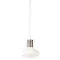 Opal Wide Pendant, 1 x E27, Satin Nickel/Opal Glass &amp; Clear Twisted Cable additional 4