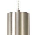 Opal Wide Pendant, 1 x E27, Satin Nickel/Opal Glass &amp; Clear Twisted Cable additional 8