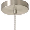 Opal Wide Pendant, 1 x E27, Satin Nickel/Opal Glass &amp; Clear Twisted Cable additional 6
