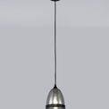 Kerry Pendant 15cm Cone, 1 x E27 (Max 20W), Matt Black &amp; Smoke additional 2