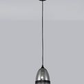 Kerry Pendant 15cm Cone, 1 x E27 (Max 20W), Matt Black &amp; Smoke additional 1