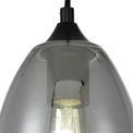 Kerry Pendant 15cm Cone, 1 x E27 (Max 20W), Matt Black &amp; Smoke additional 6
