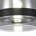 Kerry Pendant 15cm Cone, 1 x E27 (Max 20W), Matt Black &amp; Smoke additional 5