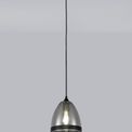 Kerry Pendant 20cm Cone, 1 x E27 (Max 20W), Matt Black &amp; Smoke additional 2