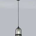 Kerry Pendant 15cm Dome, 1 x E27 (Max 20W), Matt Black &amp; Smoke additional 2