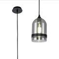 Kerry Pendant 15cm Dome, 1 x E27 (Max 20W), Matt Black &amp; Smoke additional 8