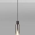 Brita Slim 1 Light Adjustable E27 Single Pendant, Black/Smoke Fade Glass additional 3