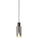 Brita Slim 1 Light Adjustable E27 Single Pendant, Black/Smoke Fade Glass additional 6